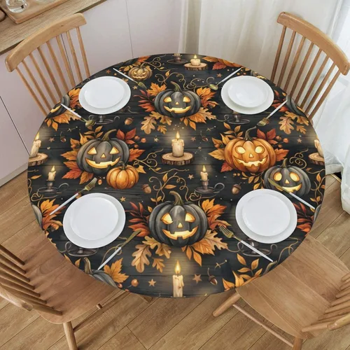 Vista 27 de Decorative Round Tablecloth Fitted Elastic 26" - 30" Butterfly Waterproof Table Cloth Cover Stretch Table Pad Cover for Parties Weddings Banquet
