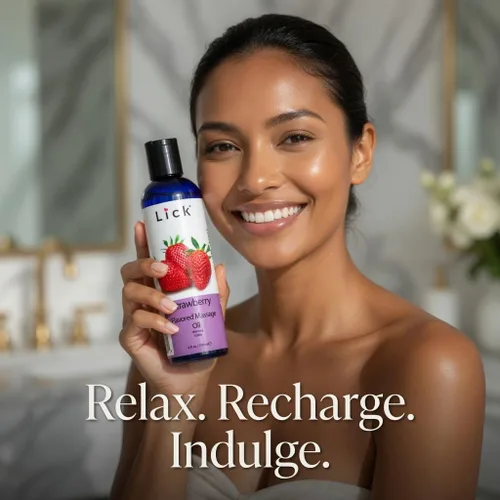 Vista 7 de Aceite de masaje con sabor a fresa con vitamina E natural, aceite corporal comestible cálido para masaje de parejas, suave de larga duración, aceite