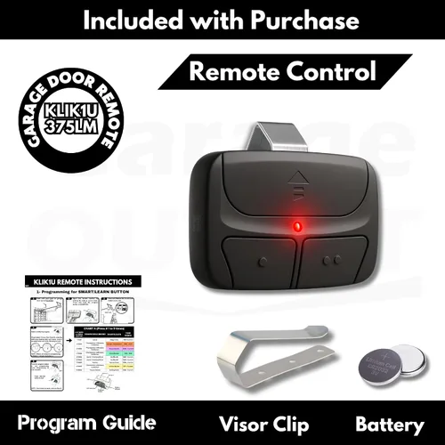 Vista 5 de Control remoto universal para puerta de garaje, control de puerta de 2 botones, repuesto para Liftmaster Chamberlain Craftsman Genie Linear Clicker