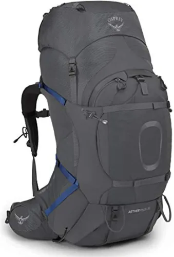 Vista 3 de Osprey Aether Plus 70 - Mochila de mochilero para hombre, verde Axo, S/M