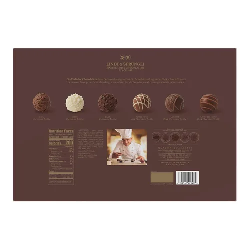 Vista 4 de Lindt Gourmet Truffles - Caja de regalo surtida de dulces de chocolate, 14.7 onzas