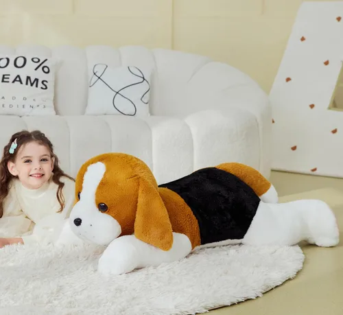 Vista 2 de IKASA Juguete de peluche gigante para perro, cachorro grande y grande, juguetes suaves, tamaño enorme, 30 pulgadas, lindo peluche mullido
