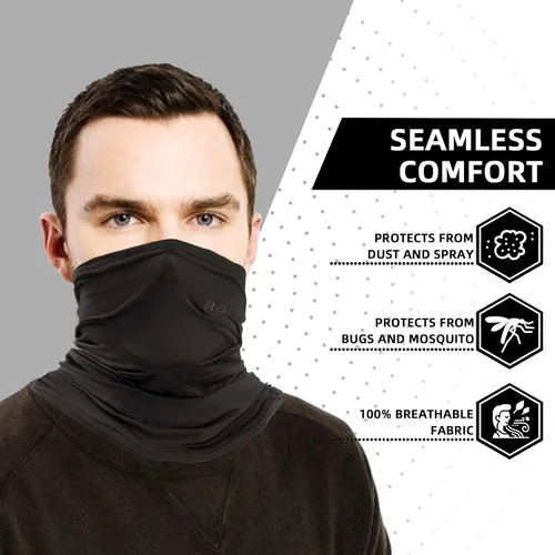 Vista 3 de ROCKBROS Polaina refrescante para el cuello, bandana para hombres, polainas de cuello de verano, media cara, bufanda, protección solar UV