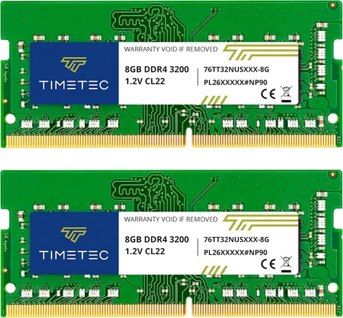 Vista 20 de Timetec Pinnacle 8 GB DDR4 3200 MHz (o 2933 MHz o 2666 MHz) PC4-25600 sin ECC sin búfer 1.2 V CL22 1Rx8 de rango único 260 pines SODIMM Módulo