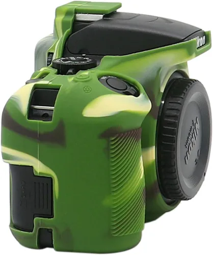 Vista 3 de TUYUNG - Funda de silicona D3500, carcasa protectora para cámara réflex digital Nikon D3500, color verde militar