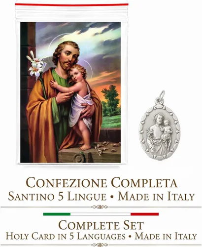 Vista 5 de MEDALLA DE SAN JOSÉ (MARIO DE LA SANTA VIRGEN MARÍA) - 100% HECHO EN ITALIA