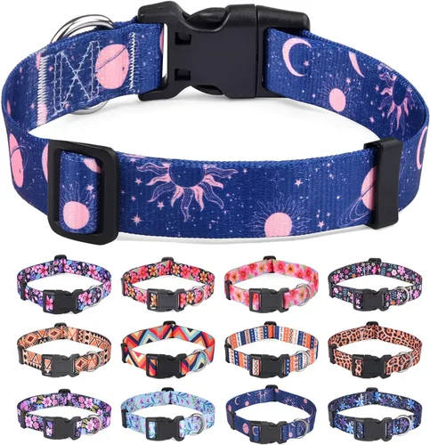 Vista 15 de Collar para Perros para Perros Pequeños y Gatos, Collar Suave y Cómodo para Mascotas para Perros Pequeños, Medianos y Grandes, Patrón Geométrico