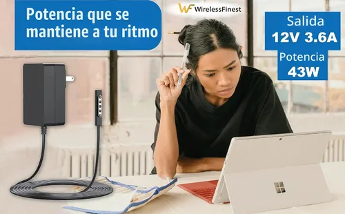 Vista 2 de Microsoft Surface Pro 2 Cargador para RT, Surface 2, Pro 1, 43W 12V 3.6A