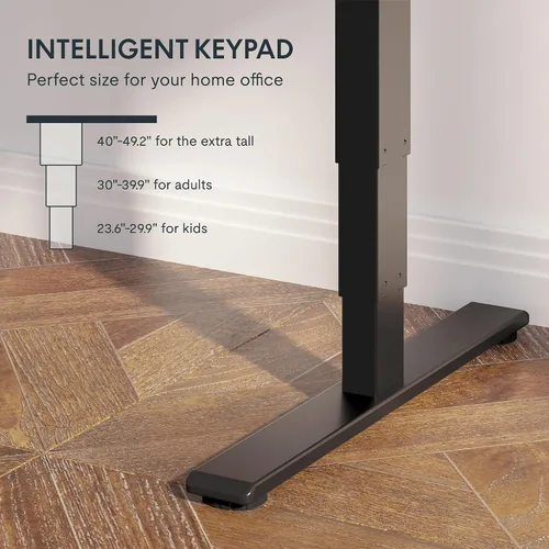 Vista 4 de FLEXISPOT E6 - Escritorio de pie eléctrico de 3 etapas con motor dual, 48 x 24, para usar sentado o de pie, soporta 220 lbs, altura ajustable