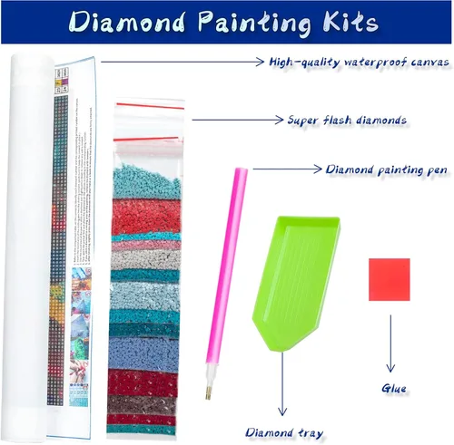 Vista 4 de Pintura de diamante 5D DIY Be Still and Know that I am God Lion Jesus Christian Kits para adultos para decoración de pared del hogar, 12 x 16