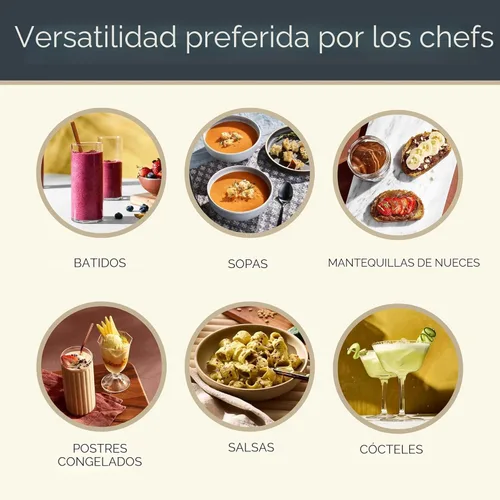 Vista 5 de Vitamix Explorian con programas, tres programas de mezcla, licuadora de grado profesional para batidos y más, aparato de cocina autolimpiante, Negro