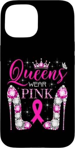 Vista 6 de iPhone 16 Queens Wear Rosa Concientización del Cáncer de Mama Estuche de Cinta Rosa