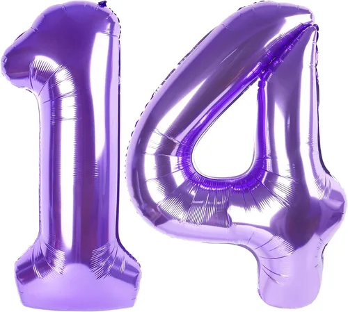Vista 31 de Globos con números de 40 pulgadas, color negro, para decoraciones de cumpleaños de 10 a 100 años Jumbo 40In & Vibrant Color, With Hanging Holes