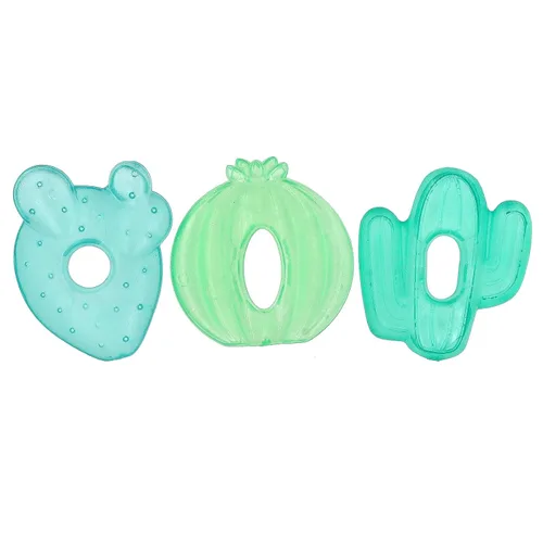Vista 3 de Itzy Ritzy Mordedores rellenos de agua, enfriadores fríos con textura en ambos lados para masajear encías doloridas y dientes emergentes, se pueden