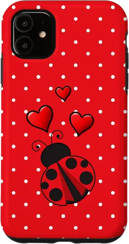 Vista 8 de Ladybug - Carcasa para iPhone 17, diseño de lunares rojos y blancos
