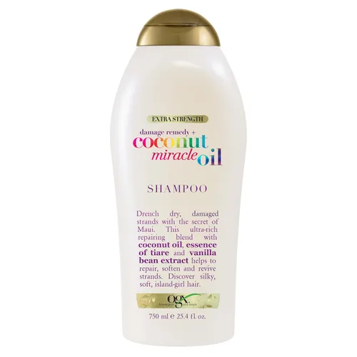 Vista 11 de Ogx Champú de aceite de coco Miracle + remedio para el daño extra fuerte, 13 oz