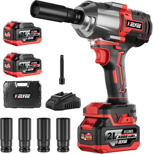Vista 10 de Llave de impacto inalámbrica de 1/2" 1107Ft-lb(1500N.m) con batería Grande