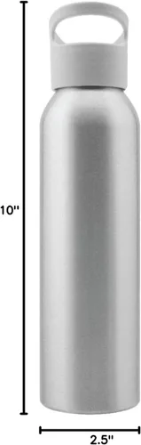 Vista 2 de Thirsty Rhino Aerro, vaso de aluminio para botella de agua, 20 onzas, color plateado