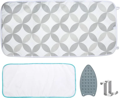 Vista 22 de Seiritex Funda para tabla de planchar de 12 x 32 pulgadas, se adapta a la tabla de planchar reflectante al calor, acolchado grueso con bordes