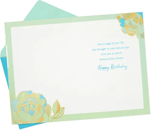 Vista 2 de Tarjeta de cumpleaños Hallmark para hija (Flores)