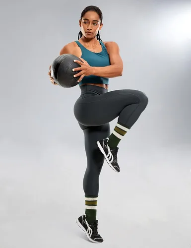 Vista 3 de CRZ YOGA Ulti-Dry - Leggings de entrenamiento para mujer de 25 pulgadas, pantalones de yoga de cintura alta 78 atléticos, para correr, fitness
