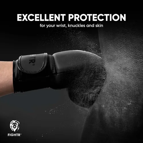 Vista 3 de FIGHTR® Guantes de boxeo para niños y más estabilidad Niños y niñas junior Boxeo, MMA, Muay Thai, Kickboxing y Artes Marciales 04 06 oz incl.