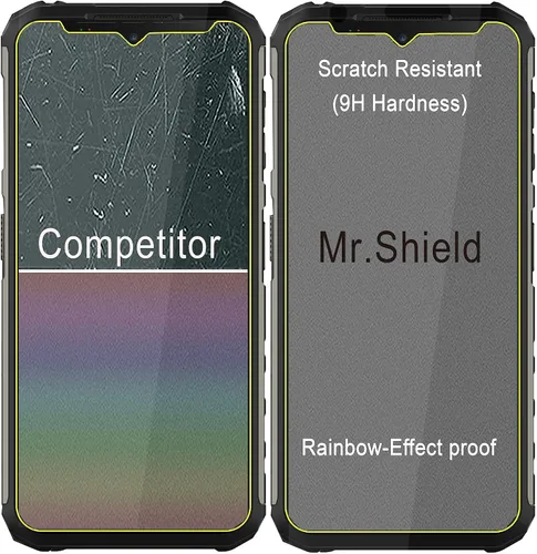 Vista 4 de Mr.Shield - Protector de pantalla de vidrio templado para Ulefone Armor 22 (3 unidades) Vidrio de Japón con dureza 9H