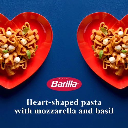 Vista 6 de Barilla Edición Limitada Love Pasta, Pasta en Forma de Corazón No Transgénica Hecha con Sémola de Trigo Duro - Certificada Kosher, Caja de 12 oz