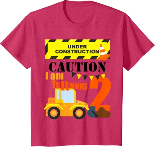 Vista 11 de Camiseta para niño de 2 años de edad con excavadora de cumpleaños para niños de 2ª construcción, Blanco, Kids 2
