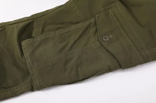 Vista 4 de Plaid&Plain Pantalones cargo ajustados con rodillas articuladas para hombre