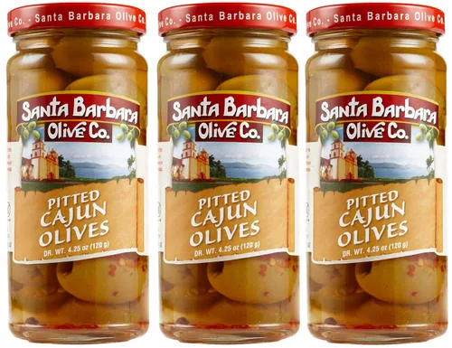 Vista 22 de Aceitunas verdes rellenas de anchoas sin hueso de Santa Barbara, perfectas para tablas de embutidos, ensaladas, pizza y pasta, paquete de 3, 5 onzas