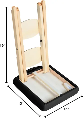 Vista 2 de Mt Massage Tables Taburete plegable práctico de madera ligero del tatuaje del taburete plegable del masaje del taburete, negro