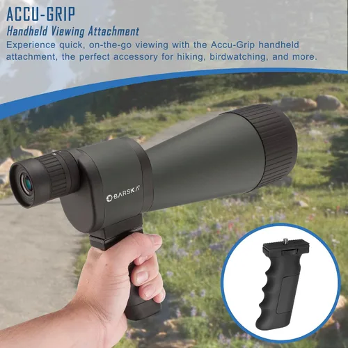 Vista 5 de Barska Benchmark - Alcance recto impermeable con alta potencia de zoom, enfoque objetivo, estuche de transporte y trípode para caza, observación