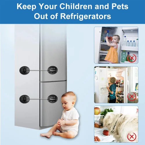 Vista 2 de AOSITE Cerradura digital sin llave: pestillos multiusos a prueba de niños para refrigerador, congelador, gabinete, cajón y armario, cerradura