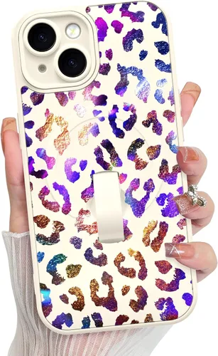 Vista 149 de KANGHAR Compatible con iPhone 17 Pro Case Spot Pattern - Negro Mancha rosada negra