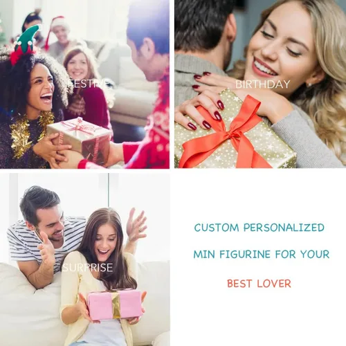 Vista 7 de Figuras Bobbleheads Personalizadas Esculpidas por el Famoso Artista de Arcilla de TikTok Jerry Regalos de Figuritas Personalizadas para Novio Esposo