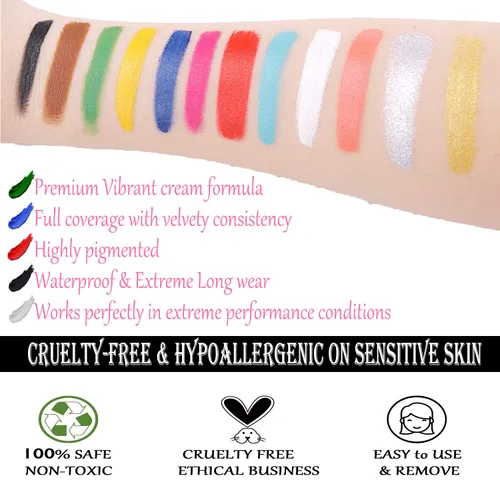 Vista 2 de CCbeauty - Juego de pintura al óleo y pinceles para maquillaje profesional
