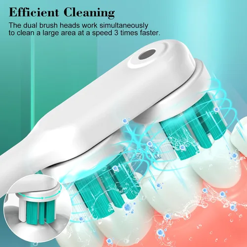 Vista 4 de Cabezales de repuesto compatibles con cepillo de dientes Spinbrush Pro Clean, paquete de 10 Repuesto de cabezal de cepillo, adultos
