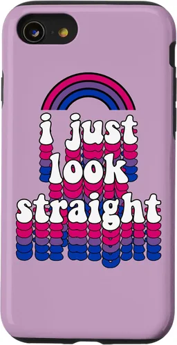 Vista 18 de I Just Look Straight Bisexual Rainbow Bisexual Pride Flag Case for iPhone 17