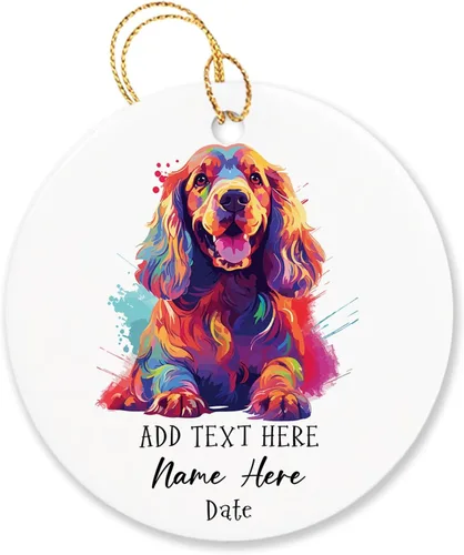 Vista 10 de Adorno personalizado de Chow Chow Chow de Navidad 2025, regalo de adorno de árbol de Navidad para amantes de los perros, adorno único de Navidad