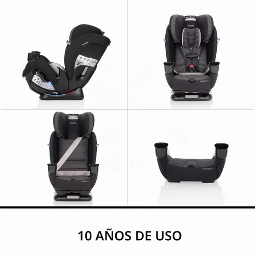 Vista 3 de Evenflo All4Stages - Asiento convertible delgado 4 en 1 para automóvil (gris balduino)