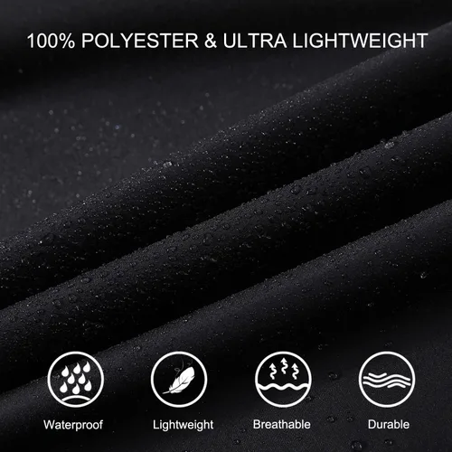 Vista 6 de AIMLYXEE Poncho de lluvia impermeable ligero reutilizable con capucha bolsillo para actividades al aire libre de adultos