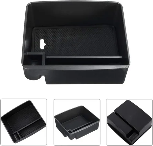 Vista 5 de AUTOXBERT Organizador de Consola Central Contenedor Bandeja Caja de Almacenamiento para Reposabrazos Soporte para Teléfono Para Toyota Land Cruiser