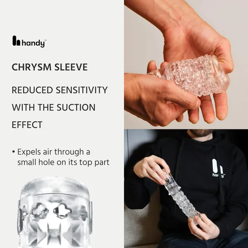 Vista 4 de La funda masturbadora HANDY Dream Collection - Funda de pene Chrysm realista para juguetes sexuales adultos para hombres