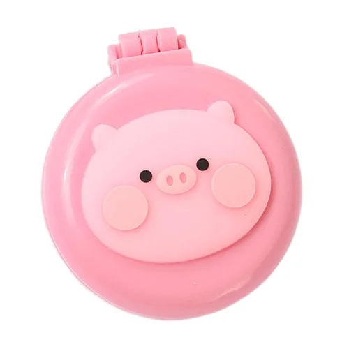 Vista 9 de Cepillo de pelo de viaje, peine de bolsillo con mini espejo, cepillos de pelo plegables compactos, redondos, mini peine de masaje compacto