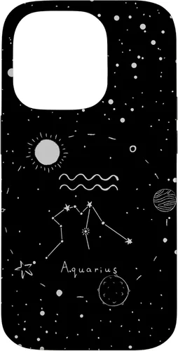 Vista 17 de Aquarius Astrology Celestial Zodiac Sign Aesthetic Case for iPhone 17