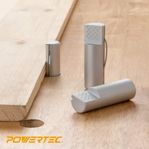 Vista 4 de POWERTEC 2 unidades de banco de aluminio con resorte para agujero de perro de banco de 3/4 pulgadas, banco para carpintería, se adapta a banco