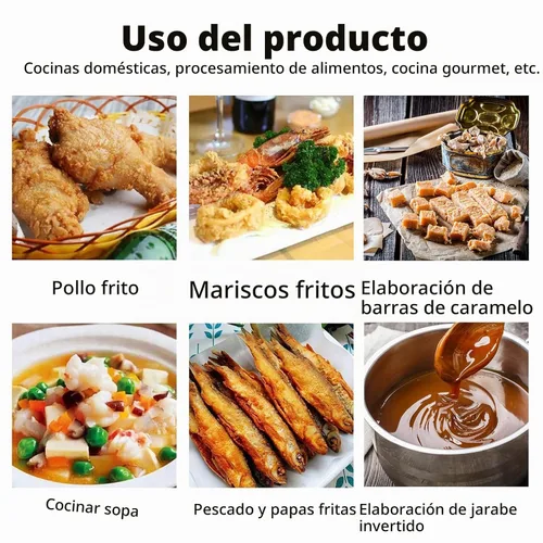 Vista 6 de Termómetro para Dulces con Clip para Olla y Sonda de 8 Pulgadas de Longitud - Mejor Termómetro de Aceite para Freír, Termómetro para Dulces
