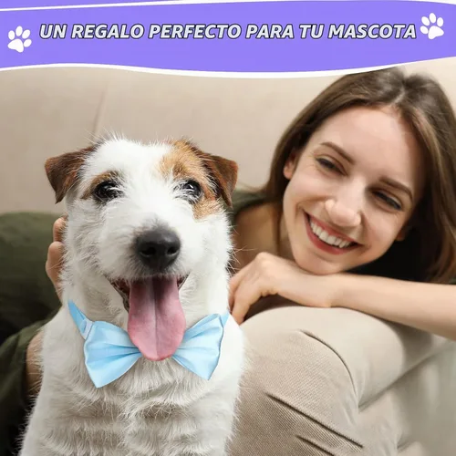 Vista 7 de Jexine 60 pajaritas para perros a granel, collar ajustable para mascotas