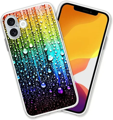 Vista 45 de Diseño para iPhone 14 Pro Max, diseño de acuarela de perros, collage de Pug para iPhone, protección a prueba de golpes, funda transparente de TPU